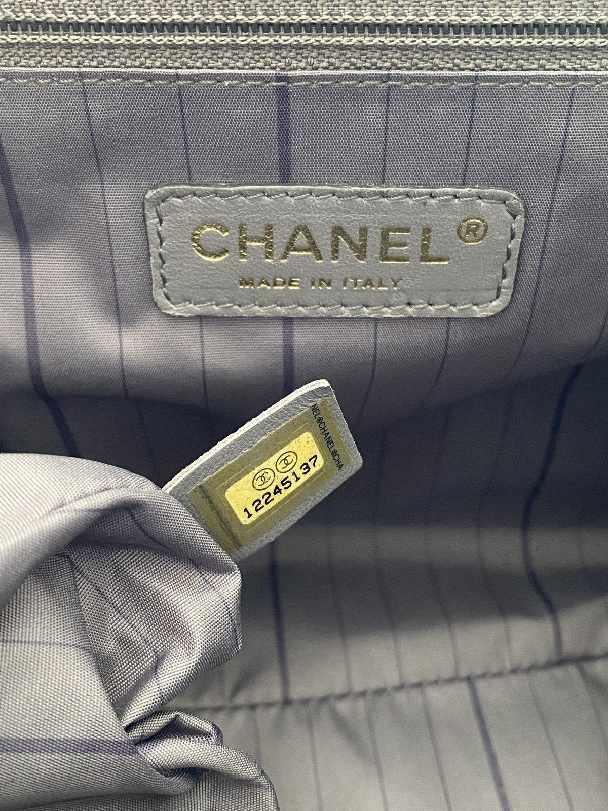 Chanel Quilted Patent Leather CC Logo Top Handle Bag Black