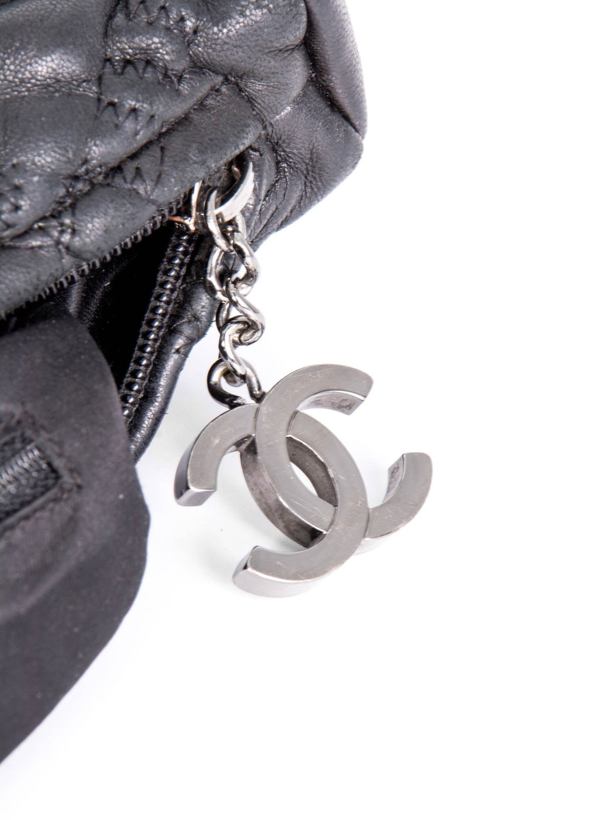 Chanel Quilted Soft Leather Hobo Bag Black