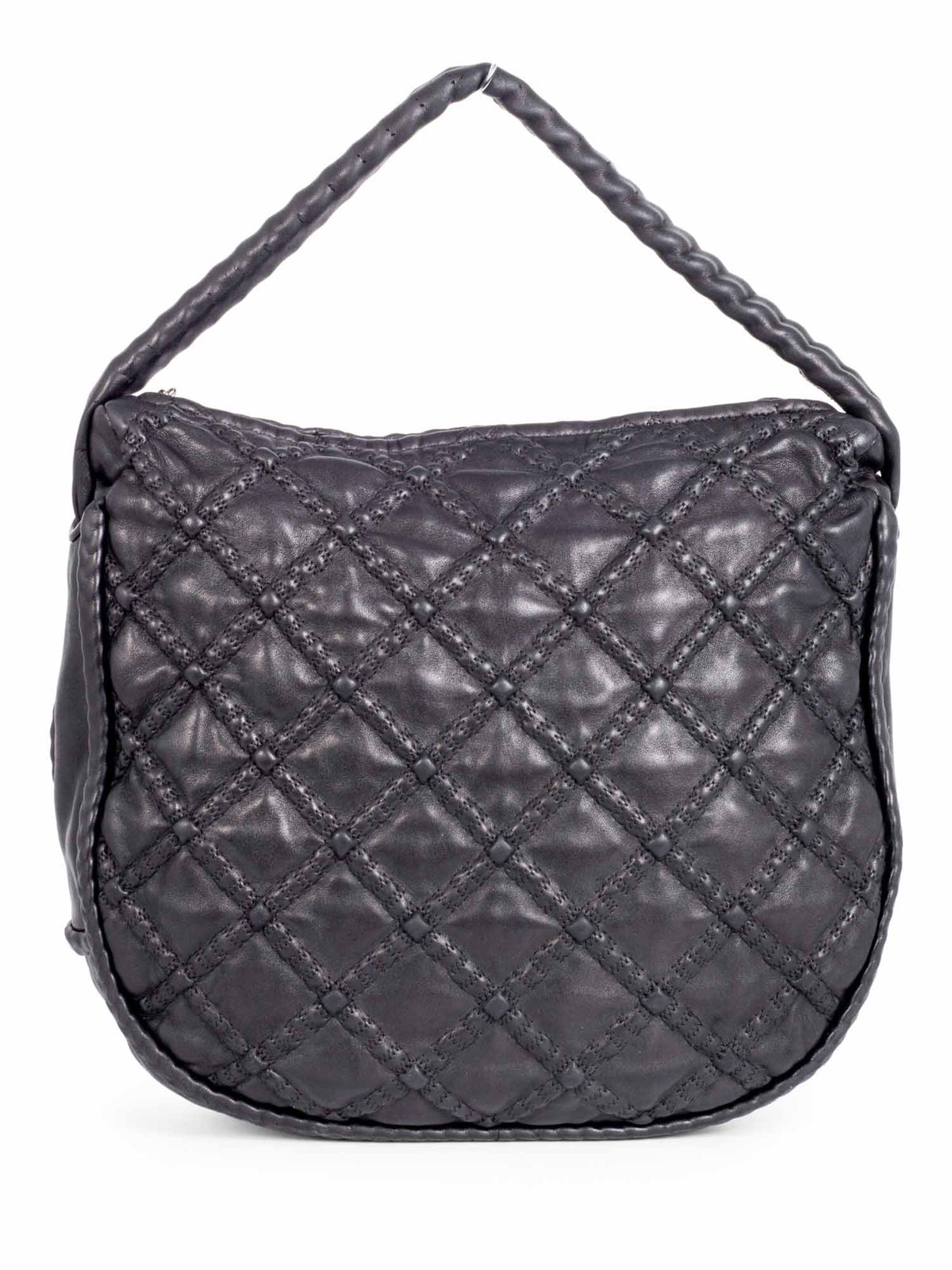 Chanel Quilted Soft Leather Hobo Bag Black