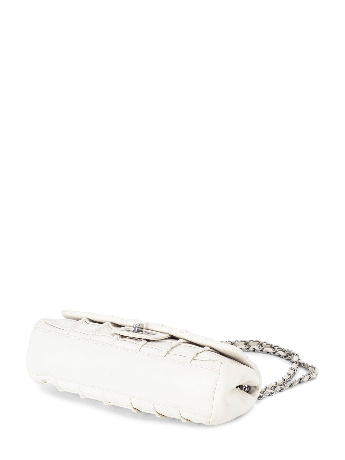 Chanel Square Quilted Leather Medium Reissue Flap Bag White