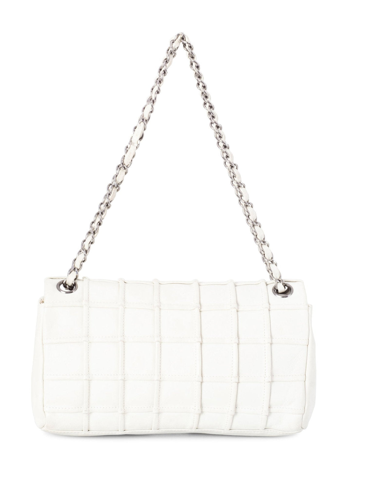 Chanel Square Quilted Leather Medium Reissue Flap Bag White