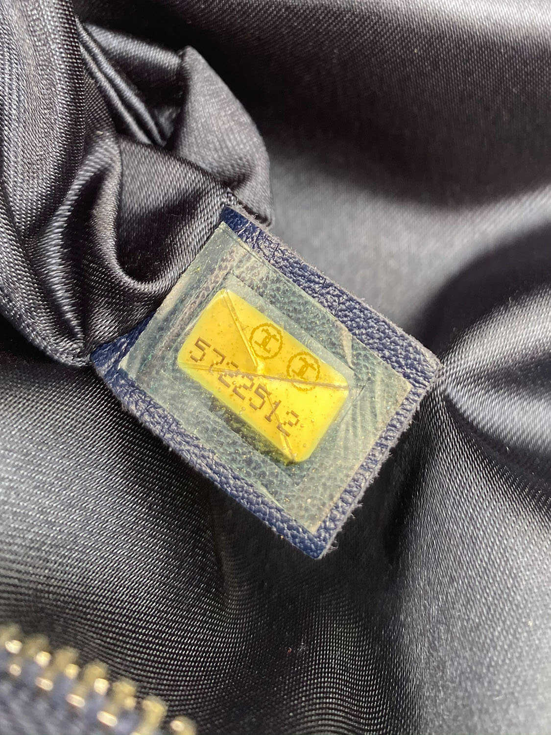 Chanel Stitch CC Logo Pochette Bag Blue Green
