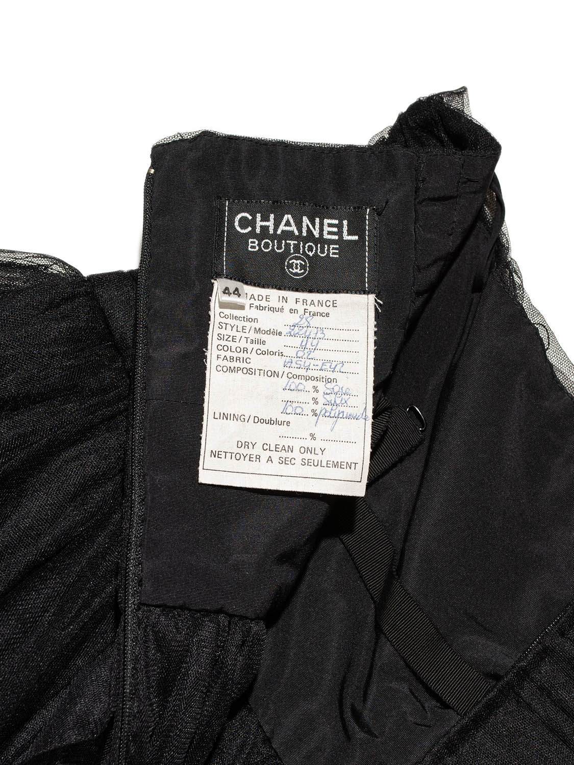 Chanel Taffeta Maxi Skirt Black