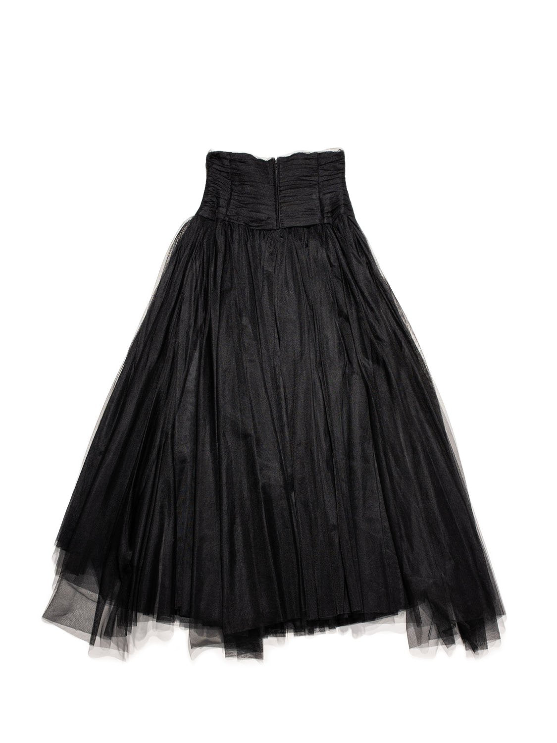 Chanel Taffeta Maxi Skirt Black