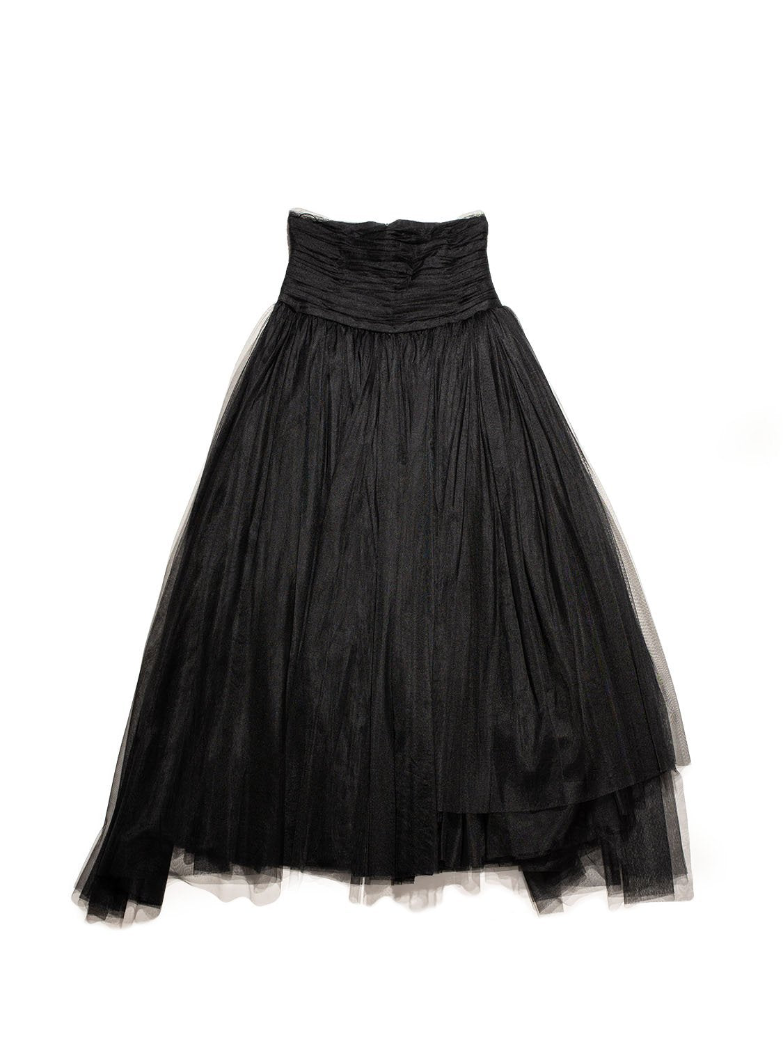 Chanel Taffeta Maxi Skirt Black