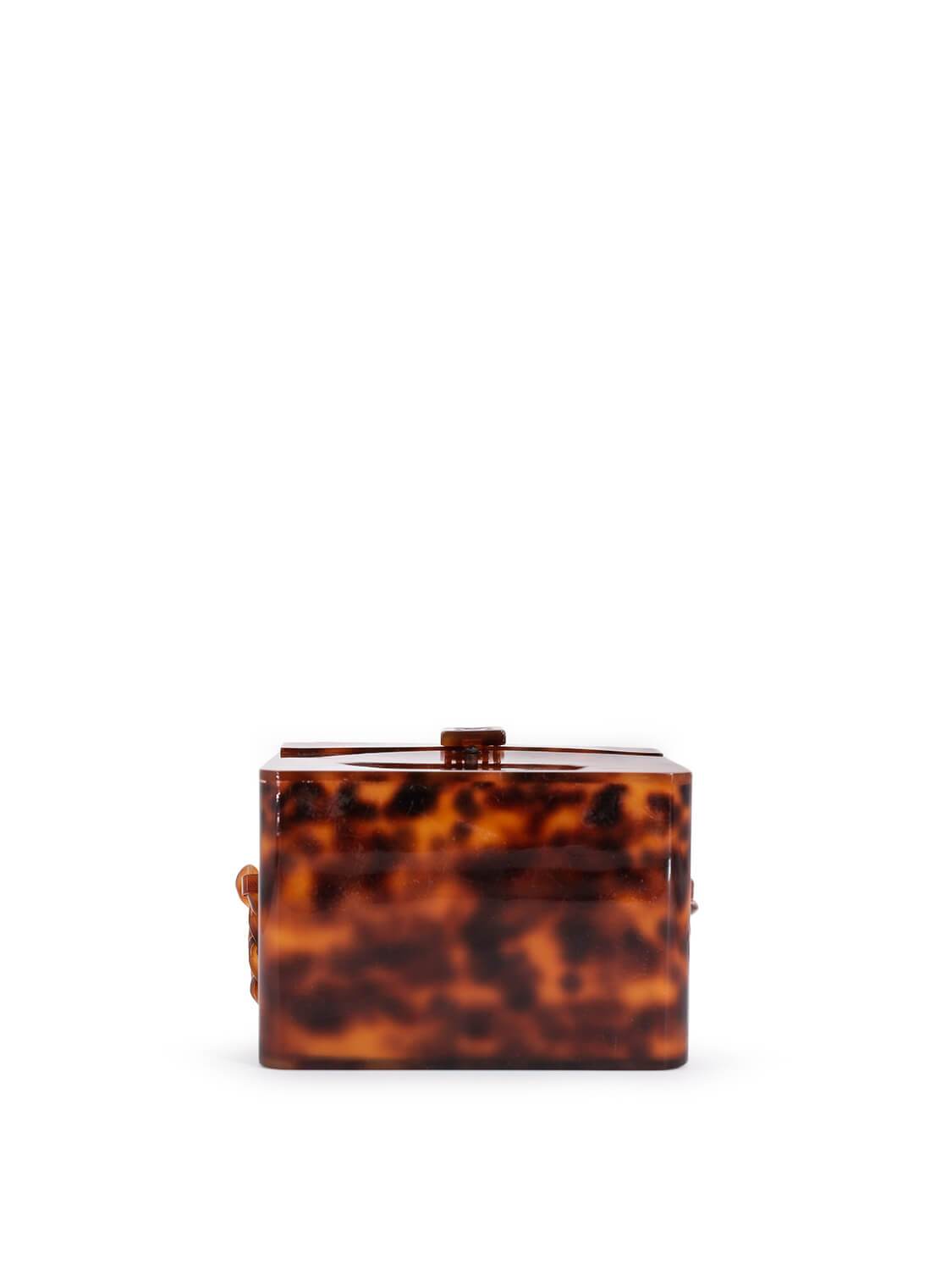 Chanel Tortoiseshell Plexiglass Mini Box Bag Brown