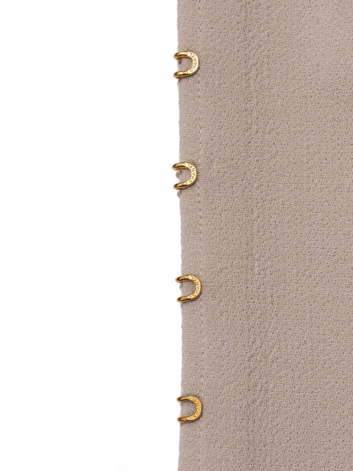 Chanel Tweed Belted Jacket Beige