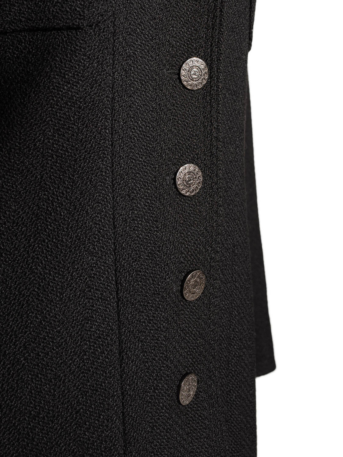 Chanel Tweed Fitted Jacket Black