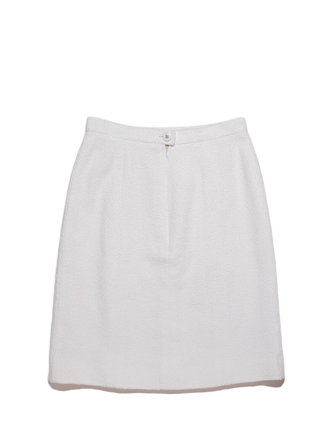 Chanel Tweed Mini Skirt White