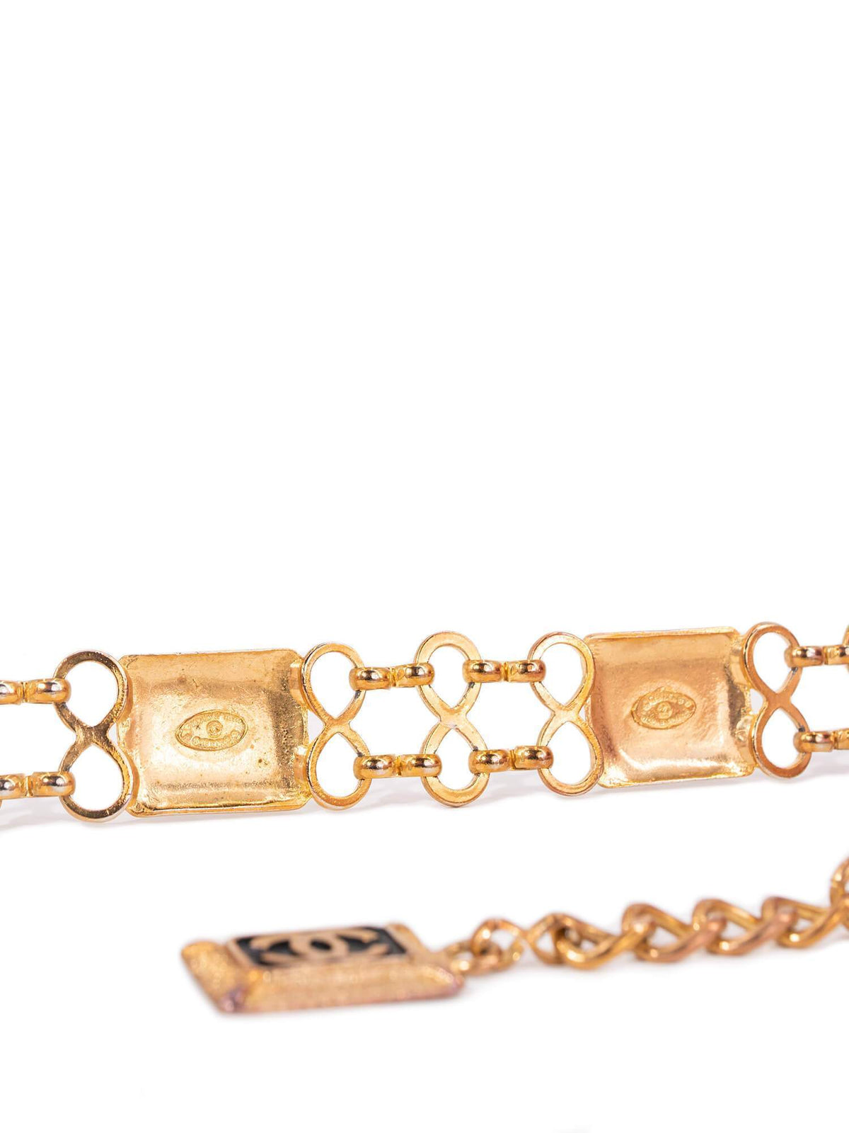 Chanel Vintage CC Logo Gold Chain Link Belt