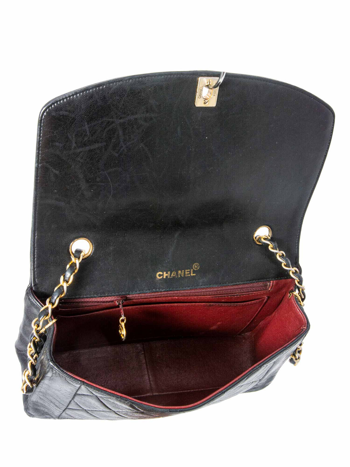 Chanel Vintage Diana Flap Medium Bag Black