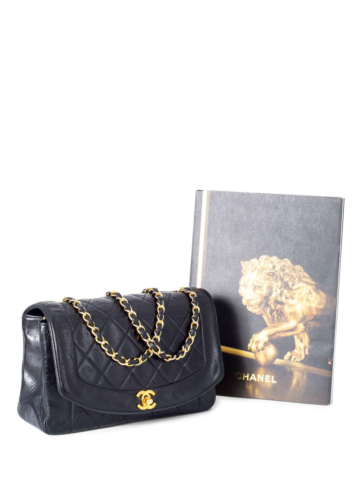 Chanel Vintage Diana Flap Medium Bag Black