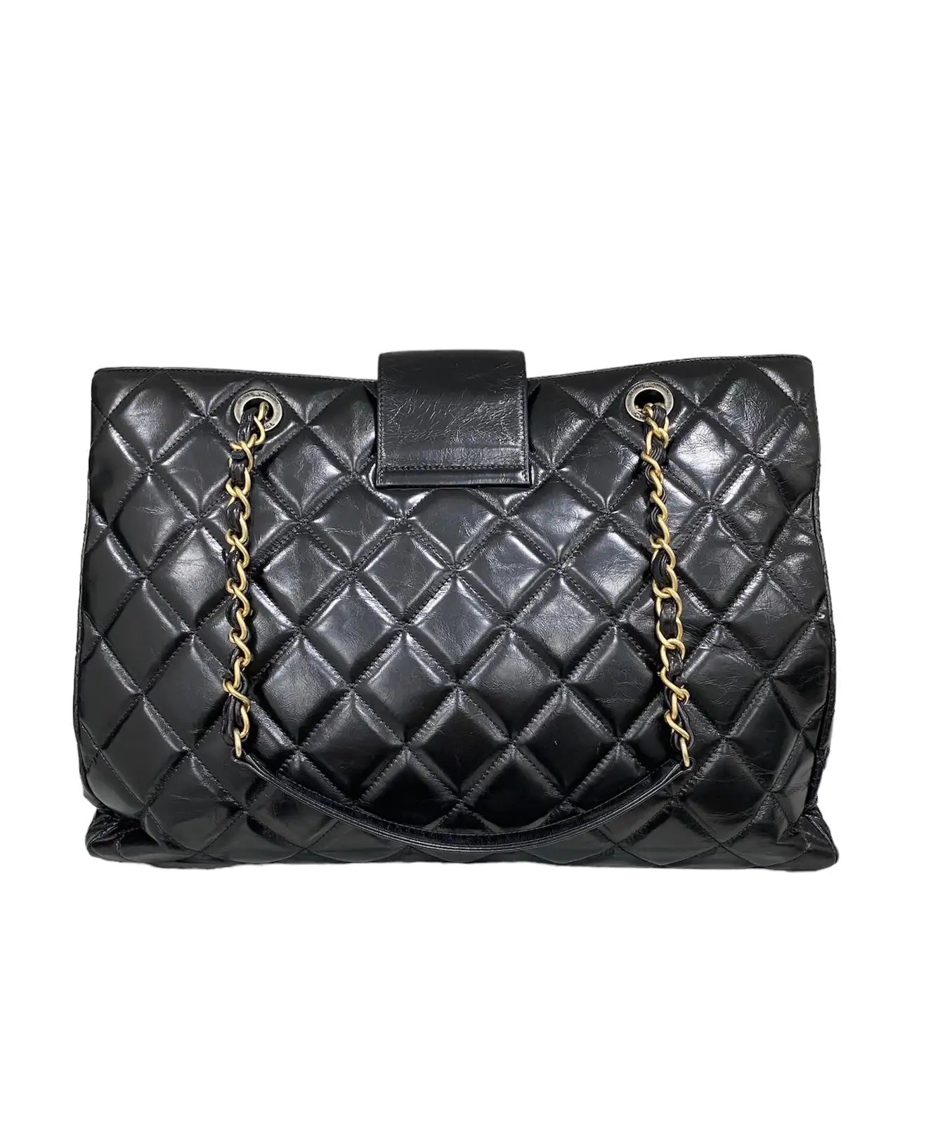 CHANEL CC QUILTED LAMBSKIN TOTE BAG