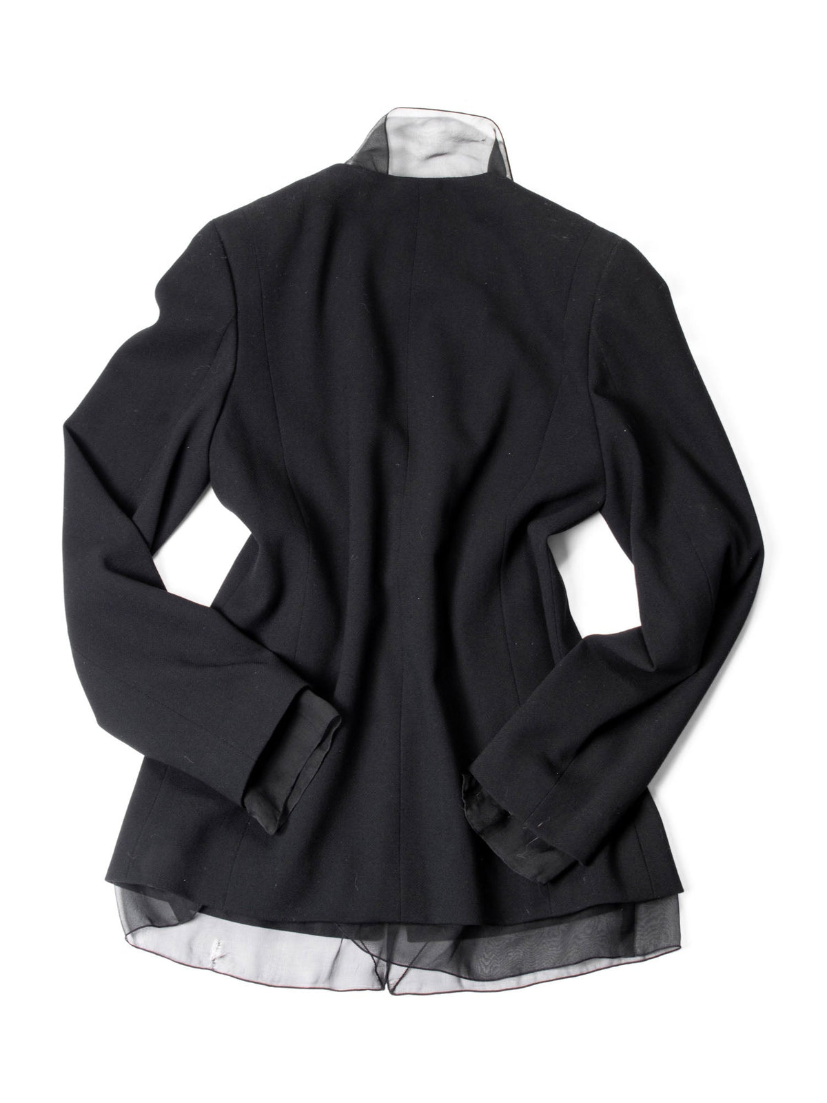 Chanel Wool CC Logo Fitted Jacket Black