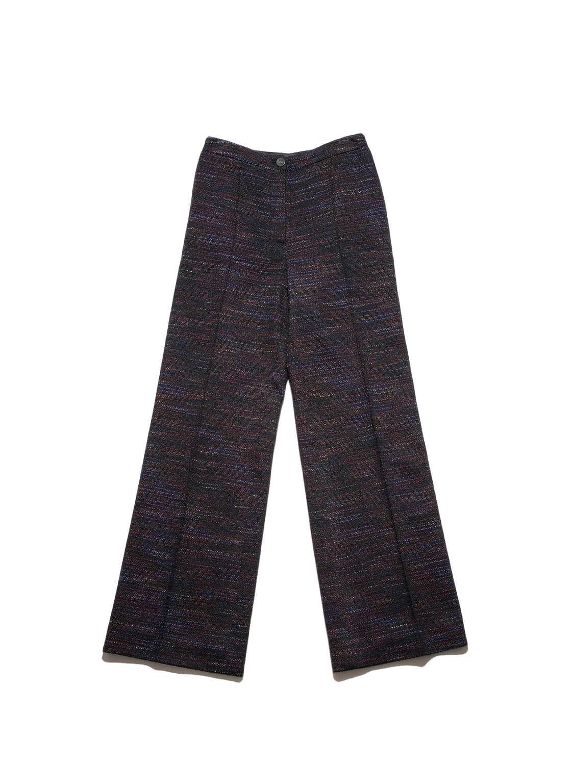 Chanel Wool Tweed Pant Suit Set Multicolor