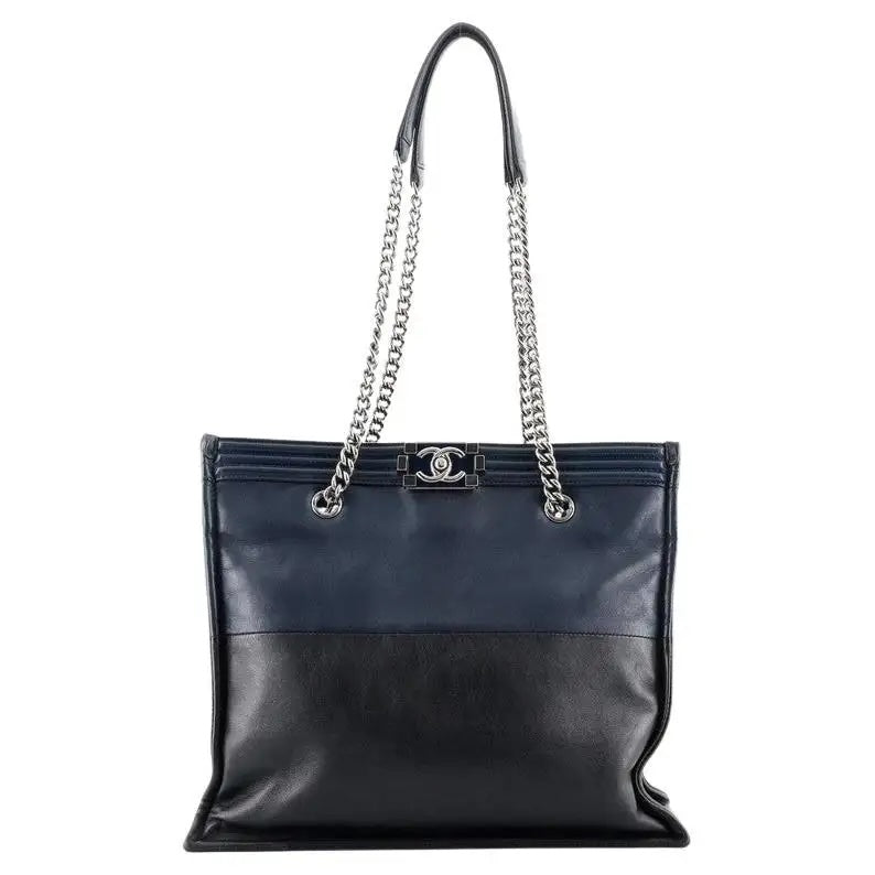 CHANEL 21 LAMBSKIN LEATHER BOY TOTE CHAIN BAG