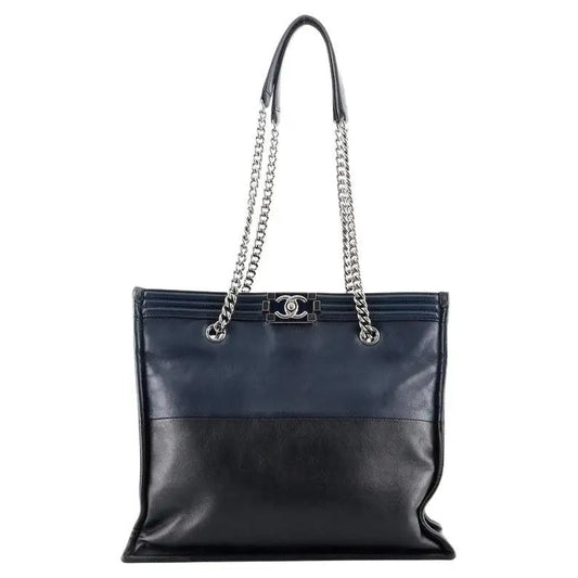 CHANEL 21 LAMBSKIN LEATHER BOY TOTE CHAIN BAG
