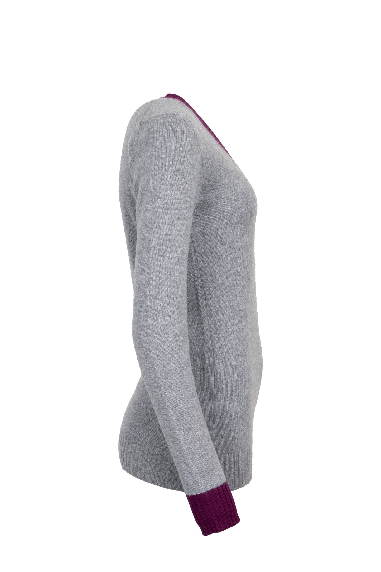 CHANEL 2007 Knit Top Cashmere Grey Purple