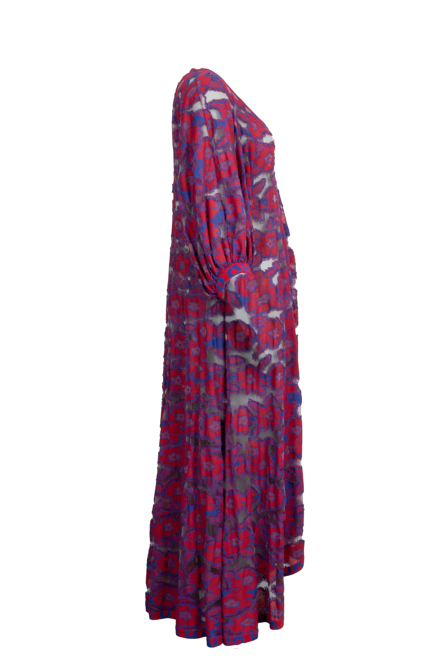 CHANEL 2015 Dress Mesh Red Blue