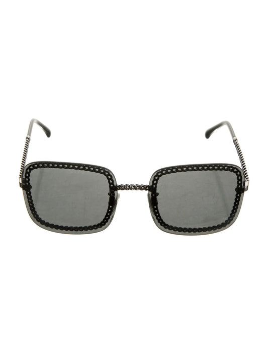 CHANEL INTERLOCKING LOGO SQUARE SUNGLASSES