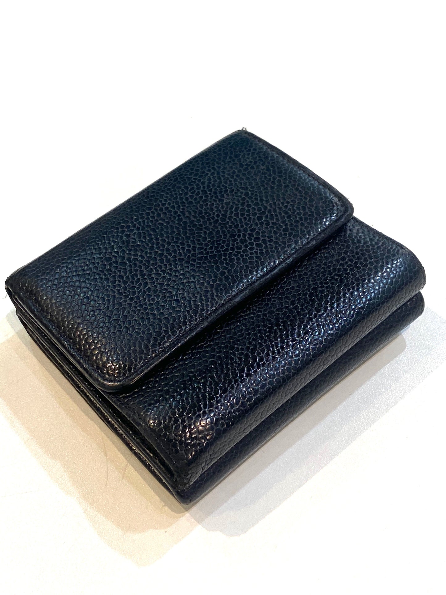 CHANEL CAVIAR LEATHER TIMELESS CC FLAP WALLET