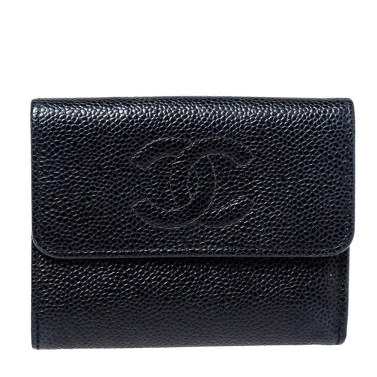 CHANEL CAVIAR LEATHER TIMELESS CC FLAP WALLET