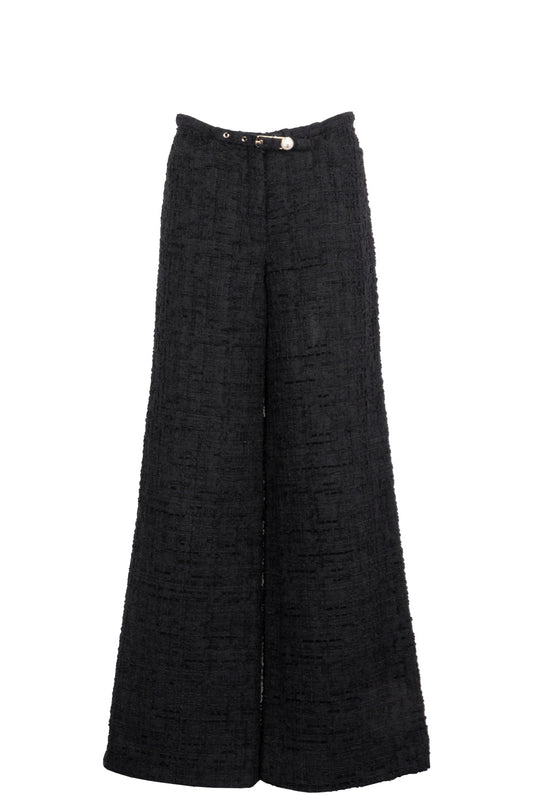 CHANEL 2022 Tweed Pants Black
