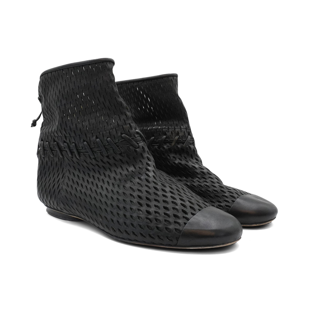 Chanel Perforated Ankle Boots - Women's 39
