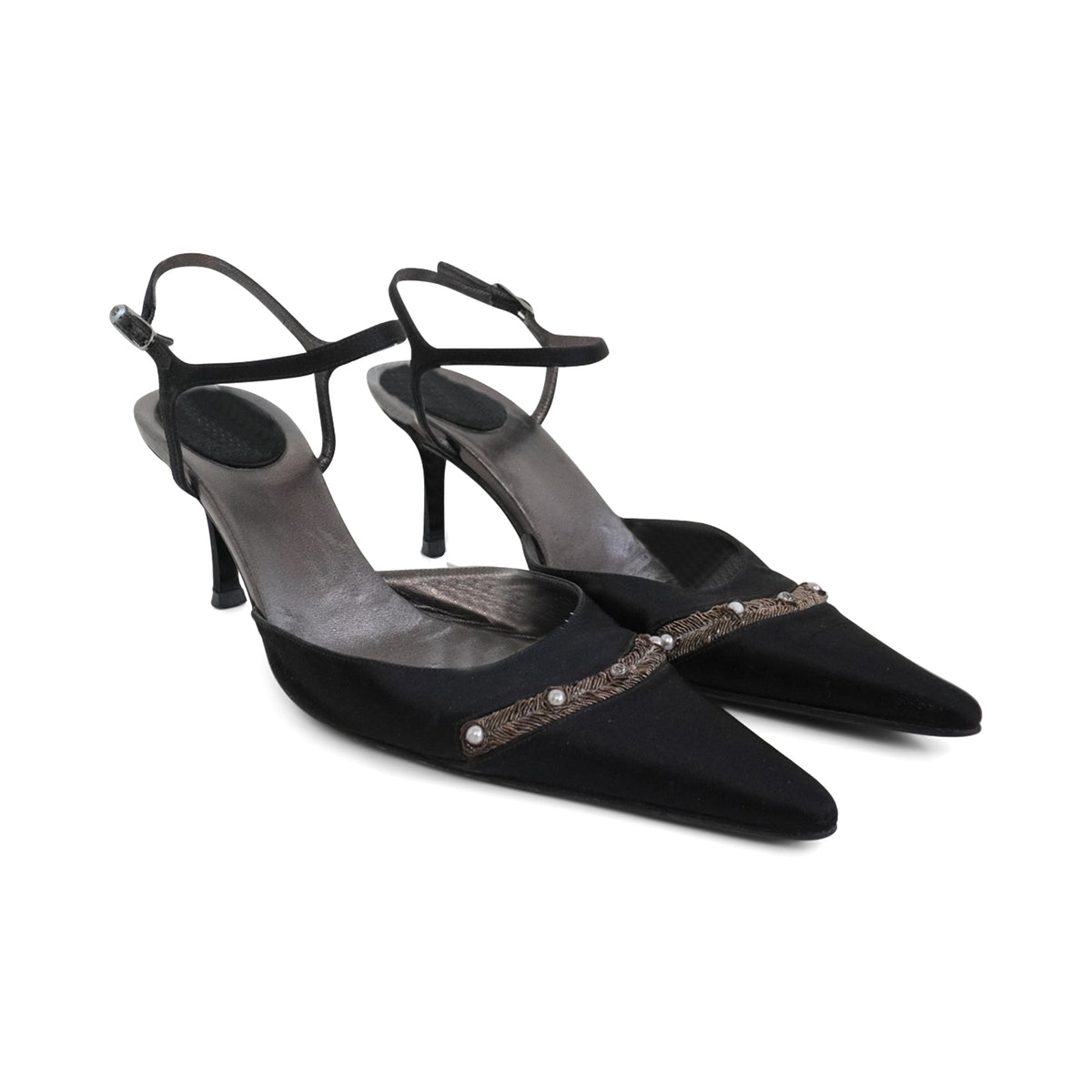 Chanel Vintage Satin Heels - Women's 39
