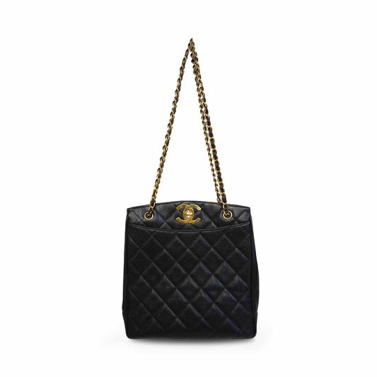 Chanel Quilted Caviar Tote Bag