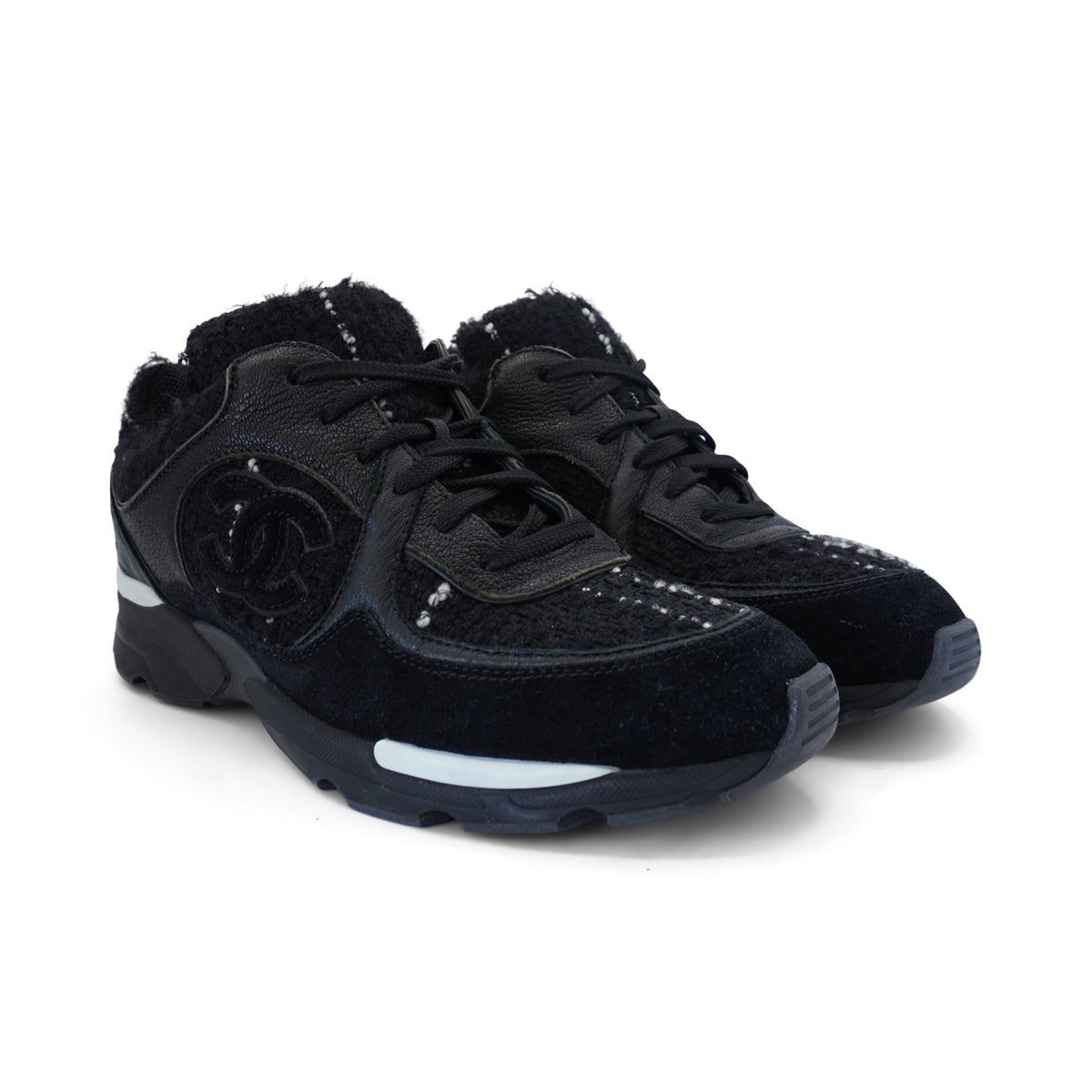 Chanel Tweed Sneakers - Women's 37