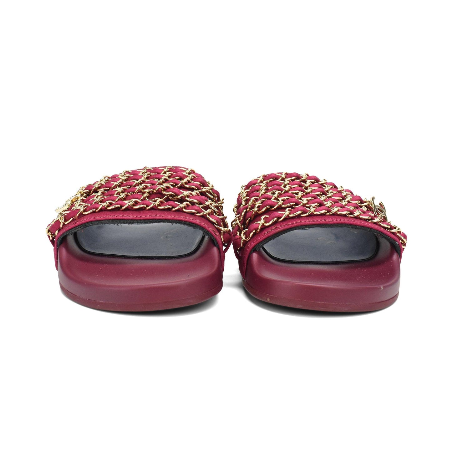 Chanel Chain Slides - Women's 36
