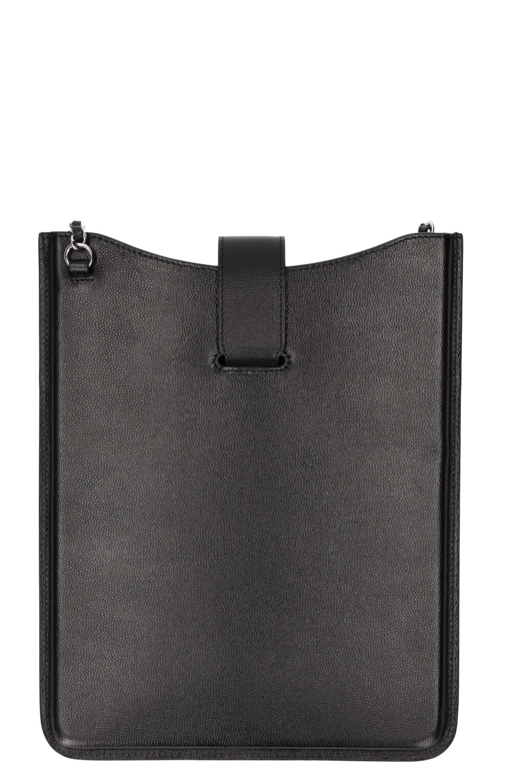 CHANEL iPad Case Caviar with Chain Black
