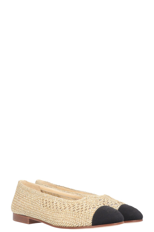 CHANEL Flats Gold