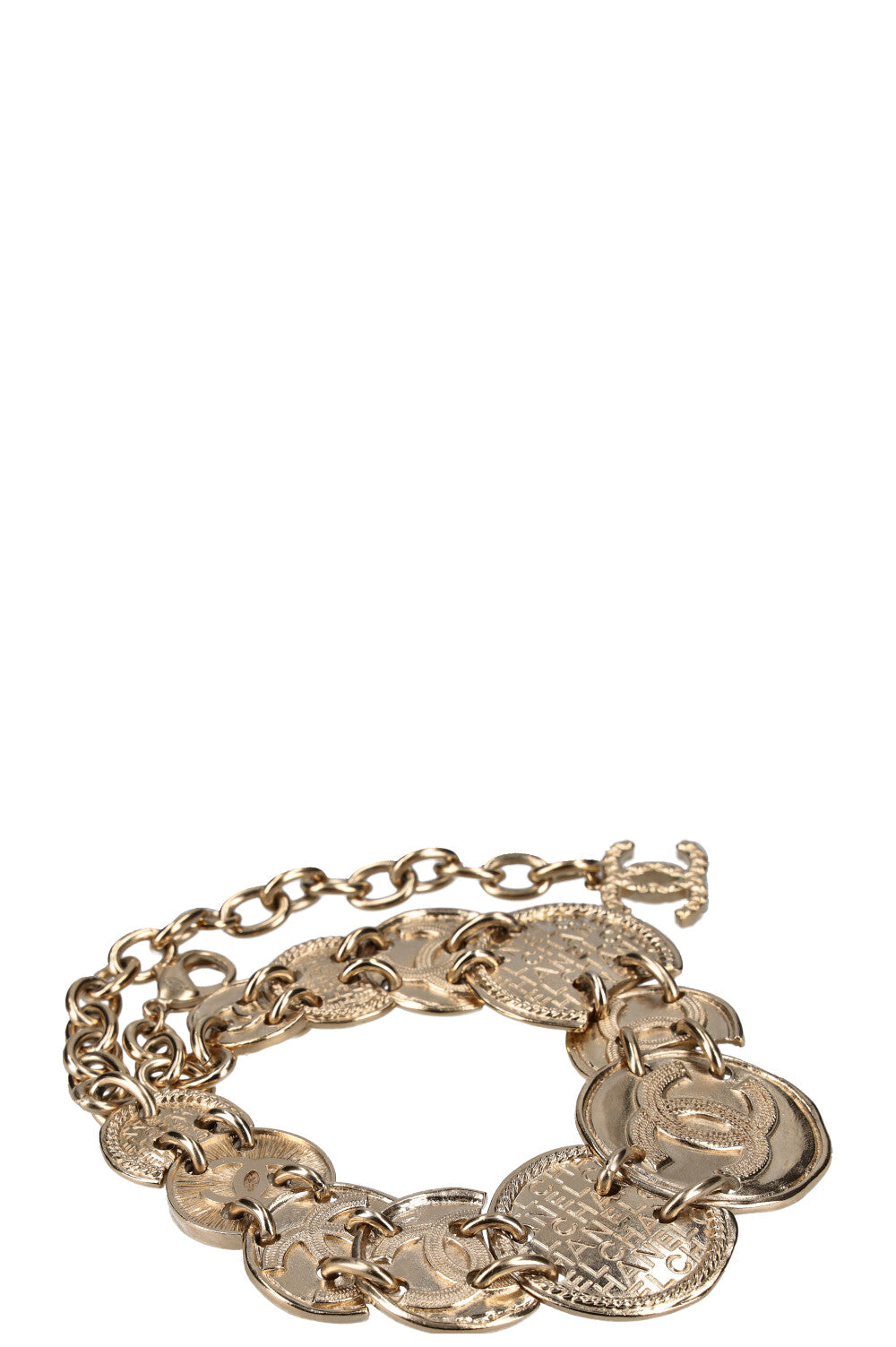CHANEL Coin Necklace Champagne Prefall 2016
