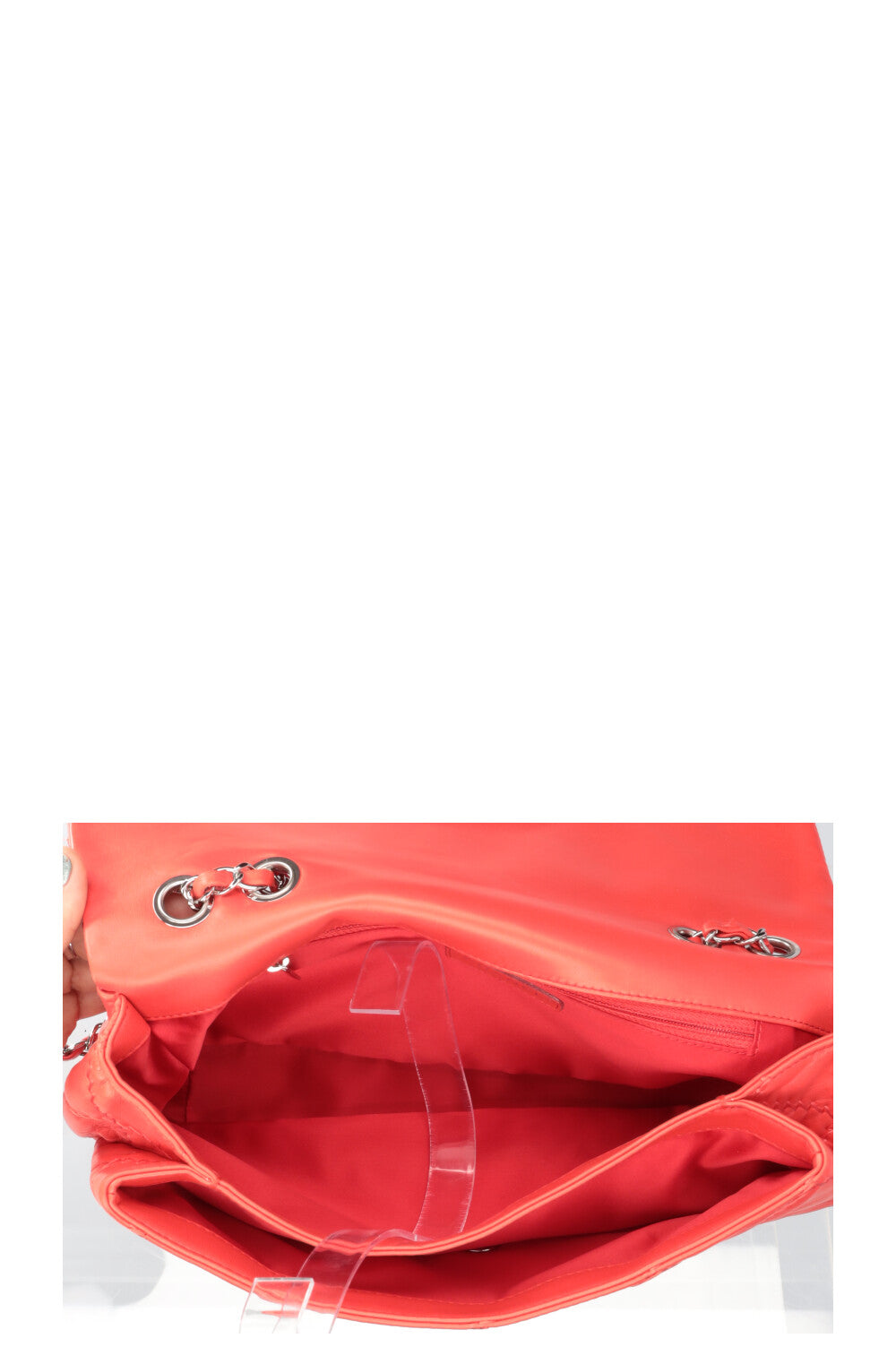 CHANEL Single Flap Bag Red