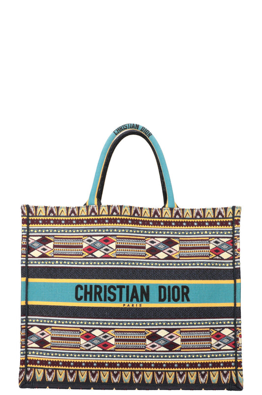 CHRISTIAN DIOR Book Tote Large Blue Bordeaux