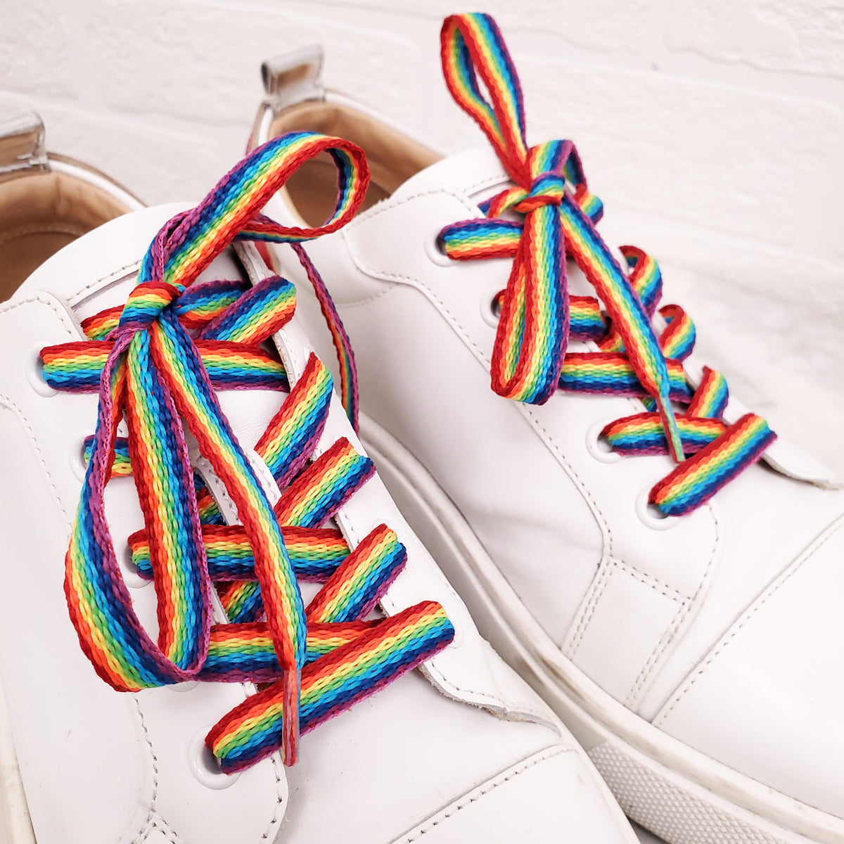 CHRISTIAN LOUBOUTIN WHITE RAINBOW SNEAKERS - SIZE 37.5