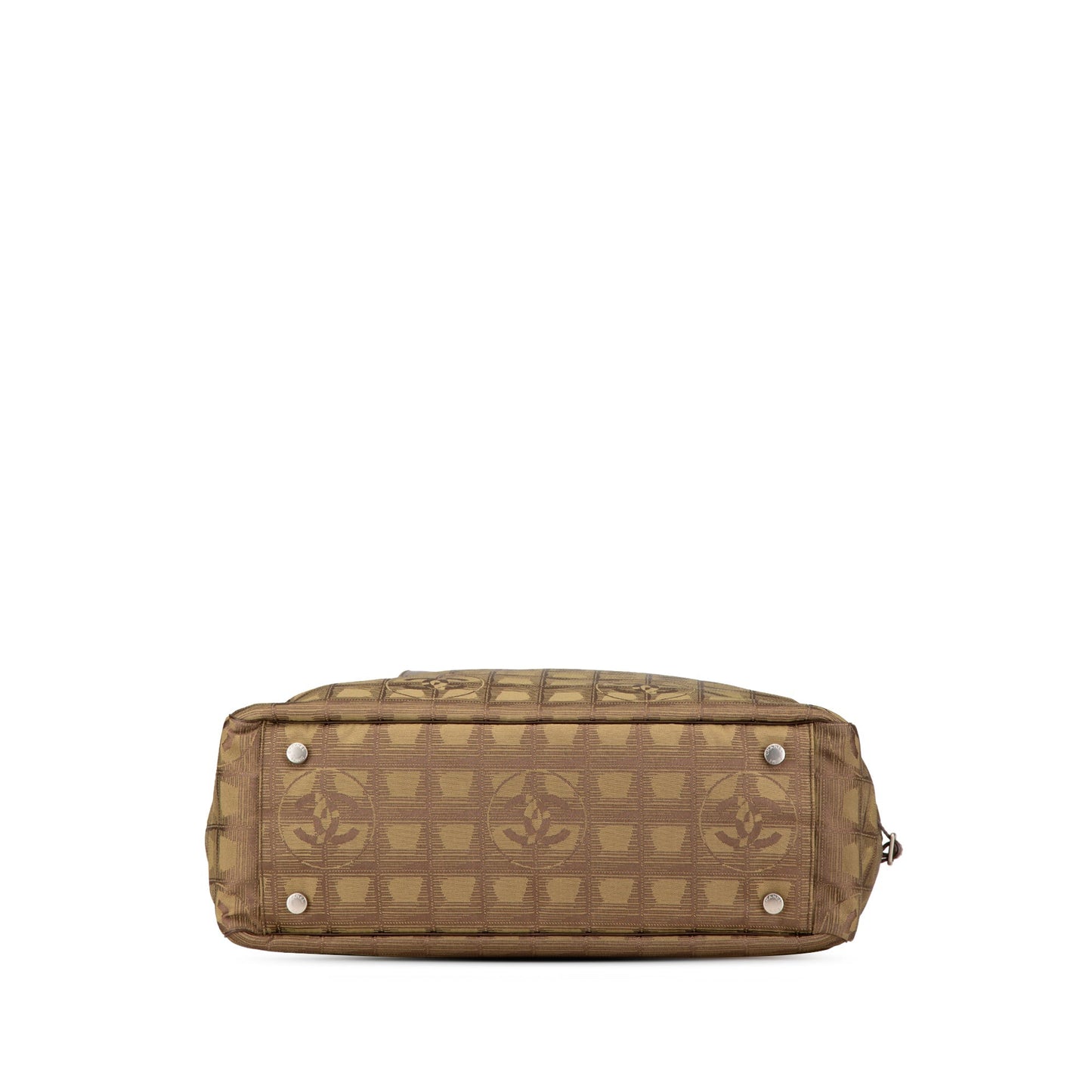 Brown Chanel New Travel Line Nylon Tote