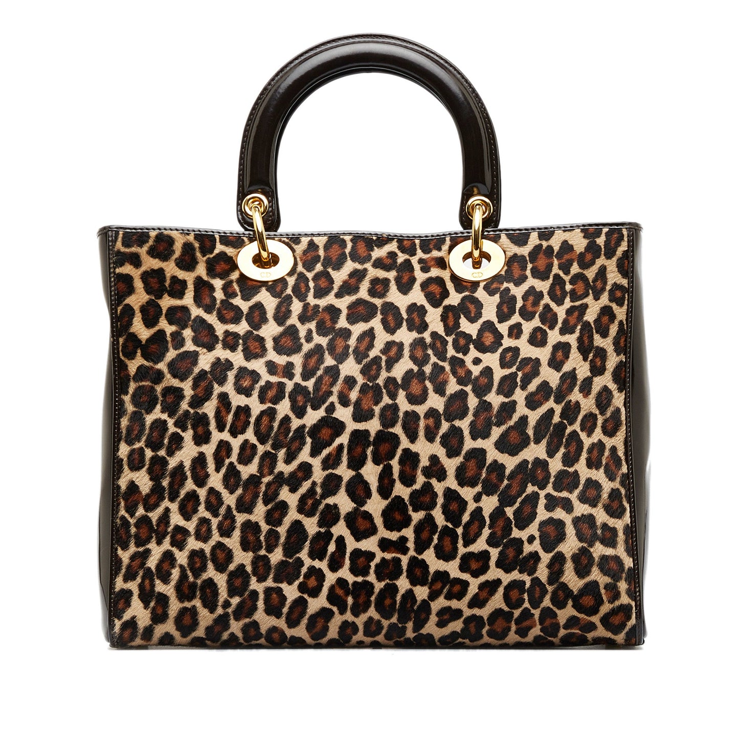DIORLarge Leopard Print Pony Hair Lady  Satchel