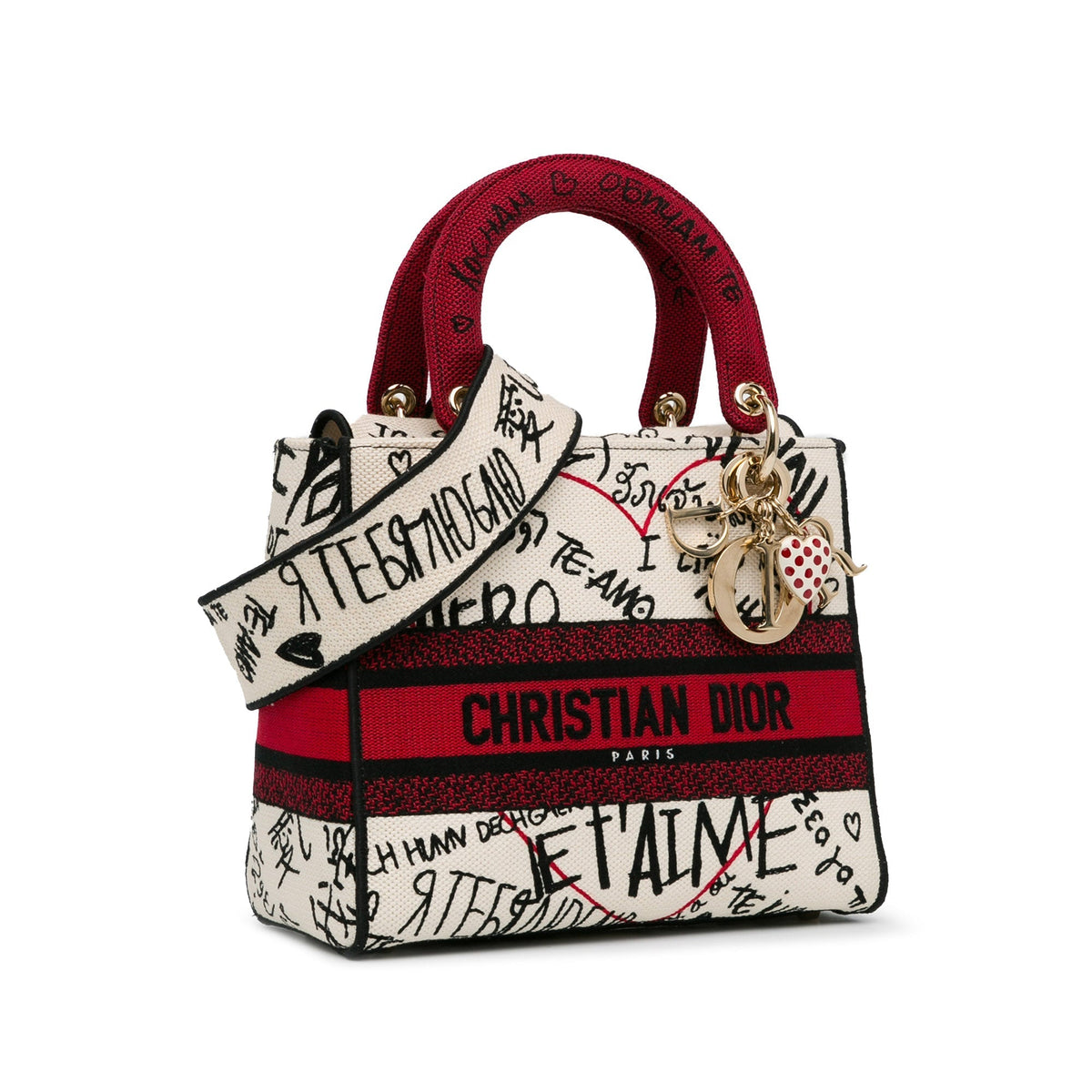 Dior Medium DiorAmour Graffiti Lady D-Lite Red