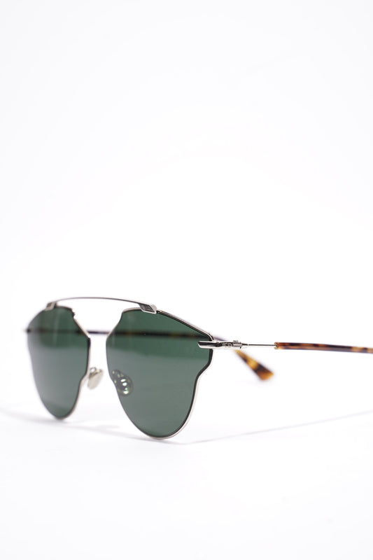 Christian Dior 3&GQT Sunglasses Leopard Print / Silver Base Metal 145mm