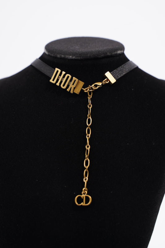 Christian Dior Choker Black Fabric