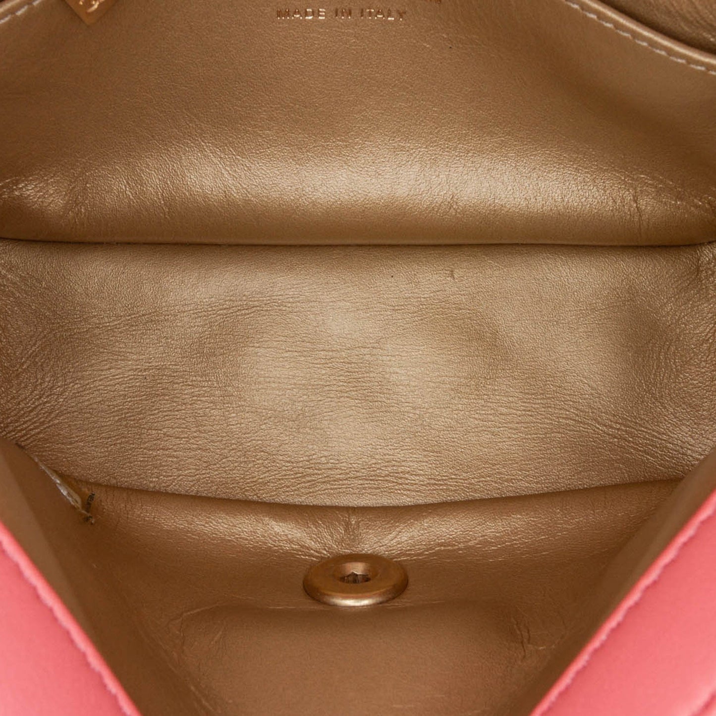 Pink Chanel Mini Square Classic Lambskin Pearl Crush Flap Crossbody Bag