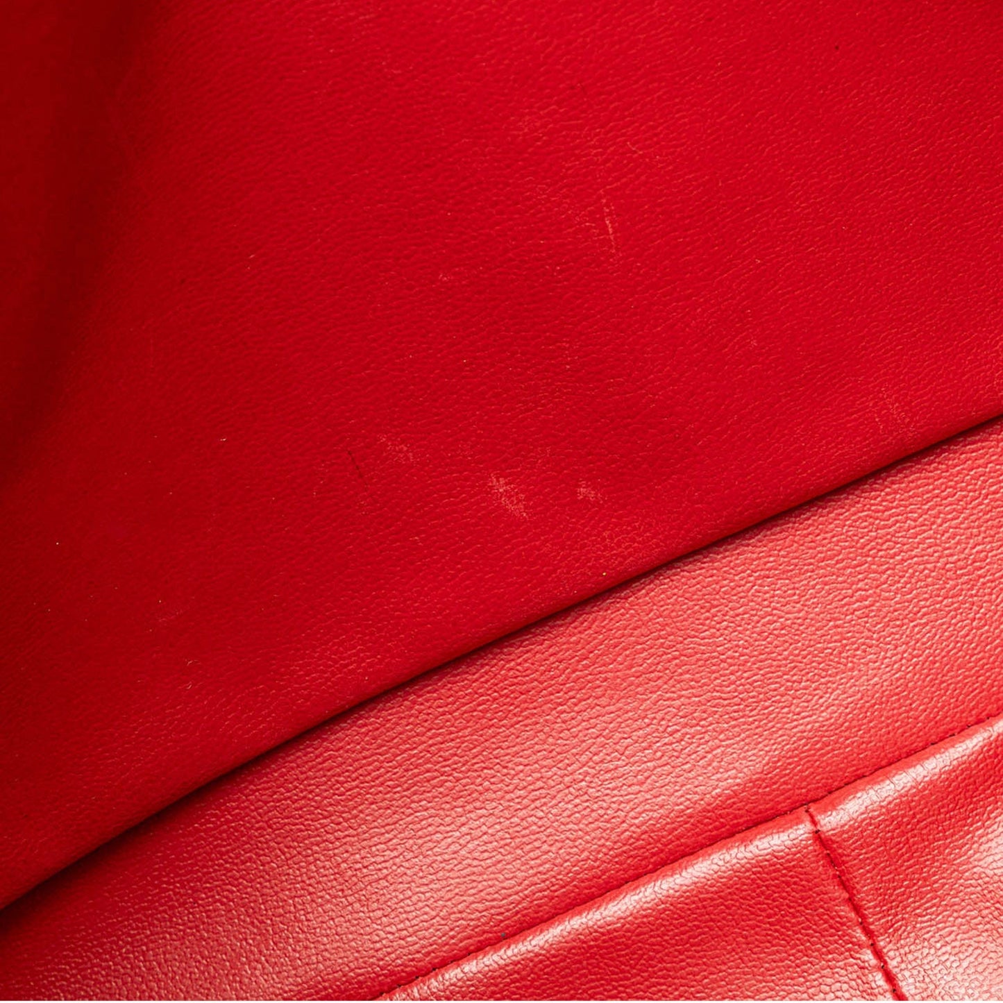 Red Chanel CC Lambskin Chain Tote
