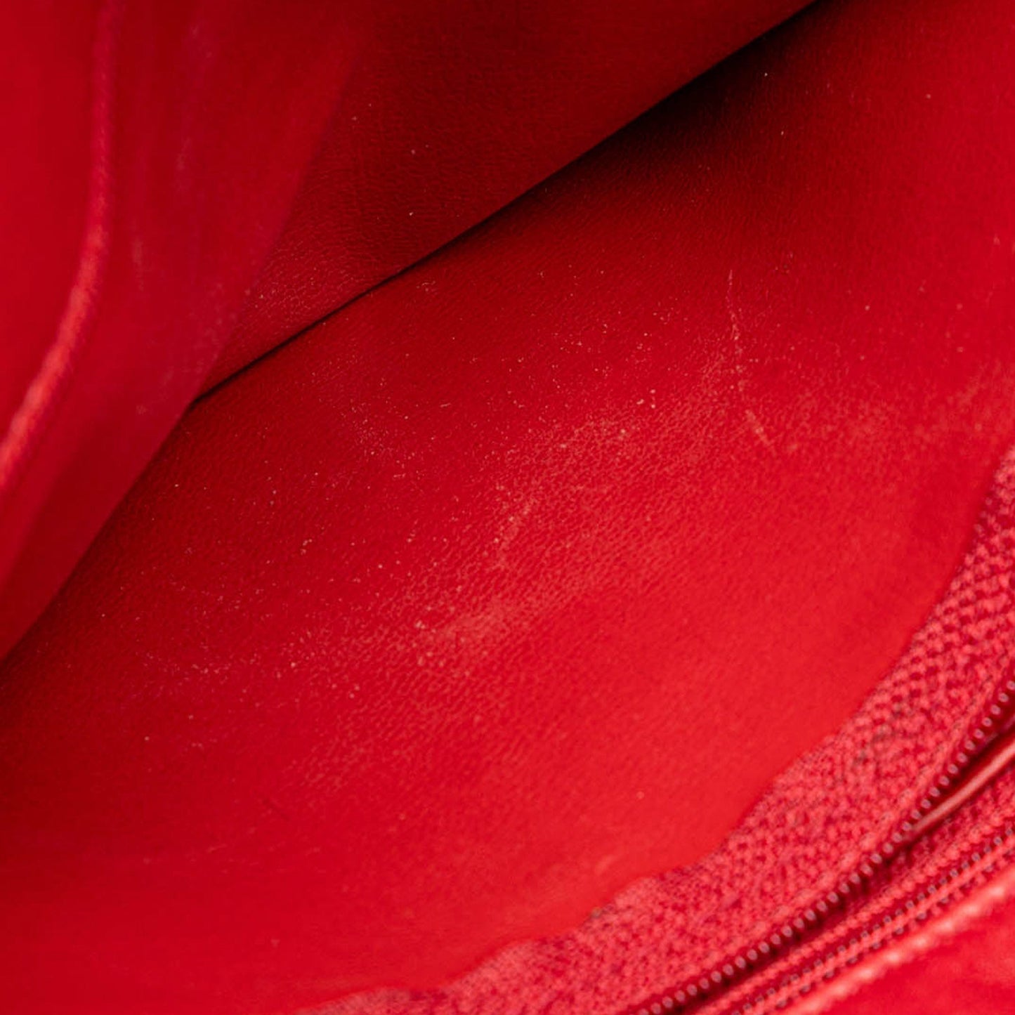 Red Chanel CC Lambskin Chain Tote