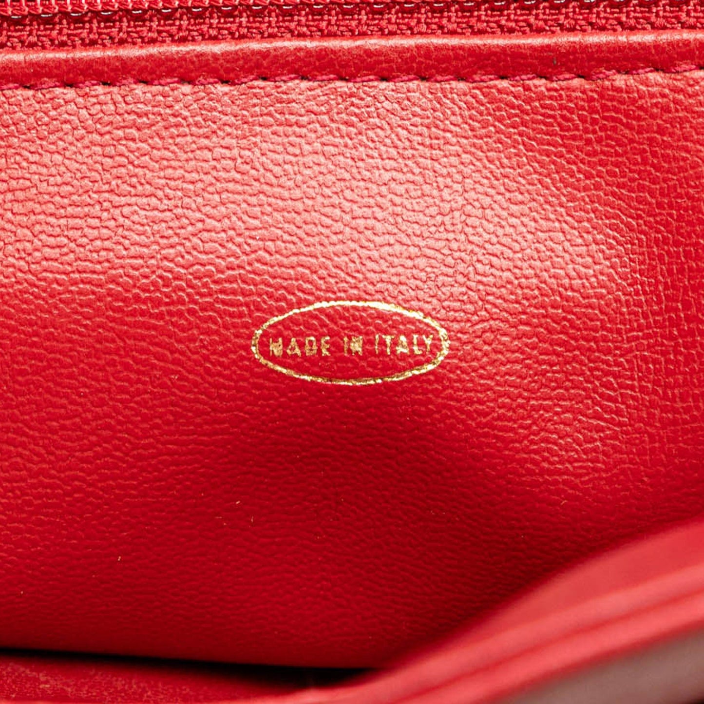 Red Chanel CC Lambskin Chain Tote