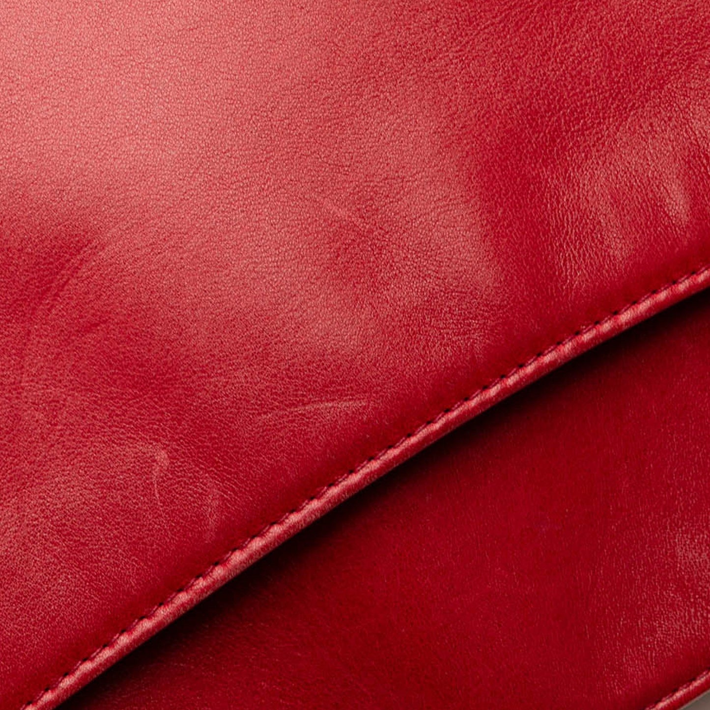 Red Chanel CC Lambskin Chain Tote