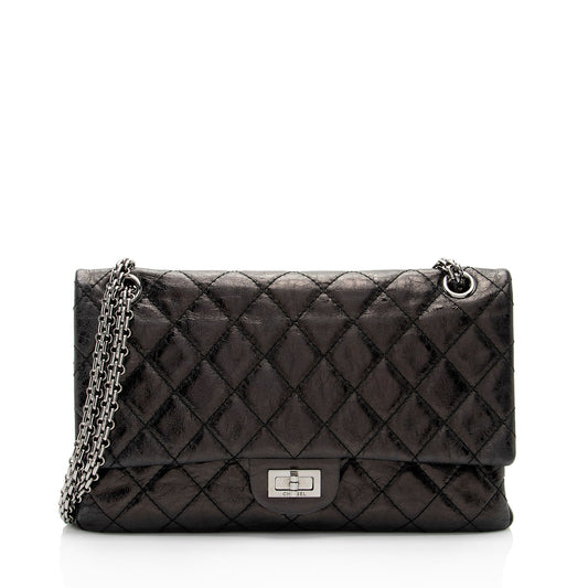 Chanel Aged Calfskin Reissue 225 Double Flap Shoulder Bag (SHF-wB1PQ1)