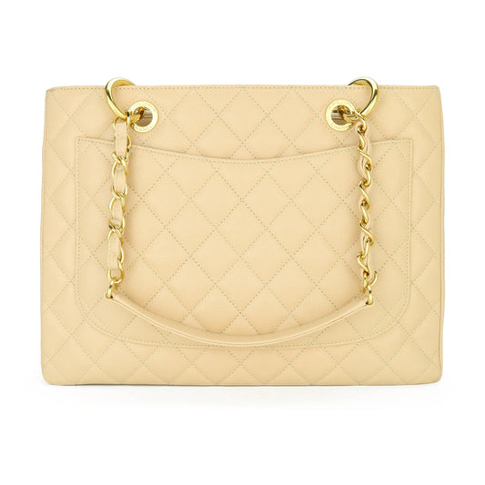 Chanel Grand Shopping Tote [GST] Beige Caviar Gold Hardware 2013